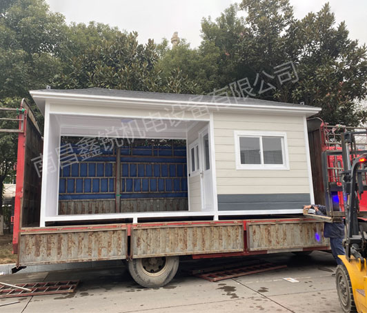 九江德福科技金属雕花版岗亭出货