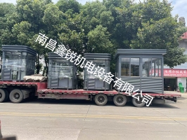 宜春锦阳小区 四台钢结构岗亭出货 杭州亿业建设